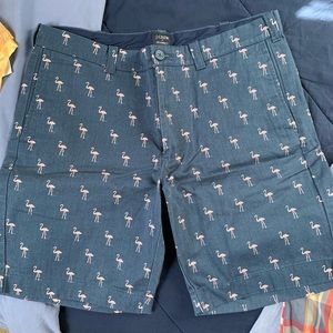 J Crew men’s flamingo shorts 34 never worn